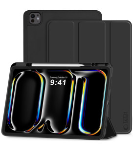 Juodas atverčiamas dėklas Apple iPad Pro 11" 5 / 6 2024-2025 planšetei "Tech-Protect SC"