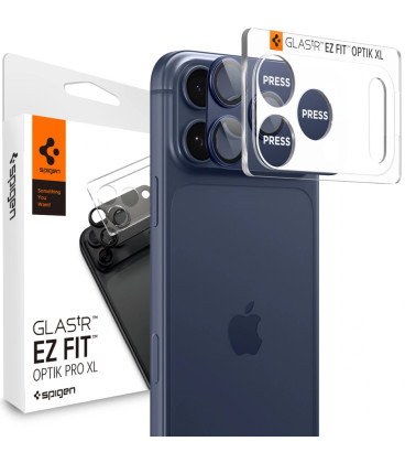 Mėlyna kameros apsauga Apple iPhone 17 Pro Max kamerai "Spigen Optik Pro XL Glas.TR EZ Fit"