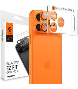 Oranžinė kameros apsauga Apple iPhone 17 Pro Max kamerai "Spigen Optik Pro XL Glas.TR EZ Fit"