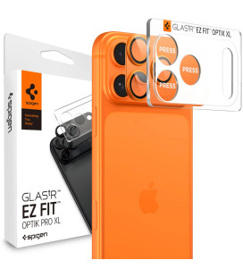Oranžinė kameros apsauga Apple iPhone 17 Pro kamerai "Spigen Optik Pro XL Glas.TR EZ Fit"