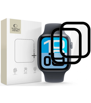 Ekrano apsauga Apple Watch 4 / 5 / 6 / SE 1 / 2 / 3 (44mm) laikrodžiui "Tech-Protect Glass Flex+ 2-Pack"