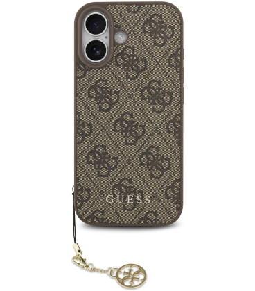 Rudas dėklas Apple iPhone 17 telefonui "Guess 4G Charm Case"