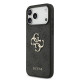 Juodas dėklas Apple iPhone 17 Pro Max telefonui "Guess PU 4G Metal Logo Strap Case"