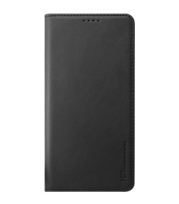 Juodas atverčiamas dėklas Samsung Galaxy S21 FE 5G telefonui "HDD Magnetic Wallet Case"
