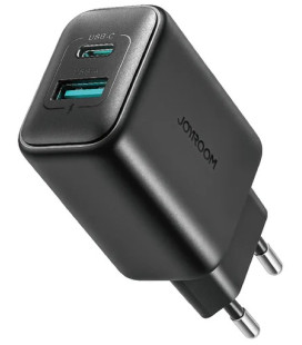 Juodas 25W 1xUSB-C + 1xUSB-A pakrovėjas "Joyroom JR-TCF13"
