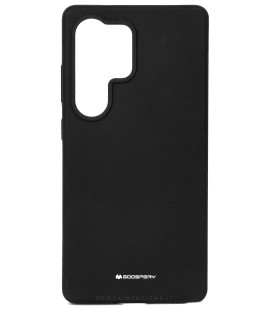 Juodas dėklas Samsung Galaxy S25 Ultra telefonui "Mercury Silicone Case"