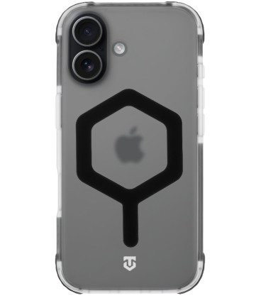 Skaidrus / juodas dėklas Apple iPhone 17 telefonui "Tactical MagForce Hexagon Cover"