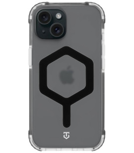 Skaidrus / juodas dėklas Apple iPhone 15 telefonui "Tactical MagForce Hexagon Cover"