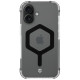 Skaidrus / juodas dėklas Apple iPhone 16 telefonui "Tactical MagForce Hexagon Cover"