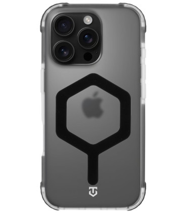 Skaidrus / juodas dėklas Apple iPhone 16 Pro telefonui "Tactical MagForce Hexagon Cover"