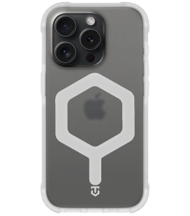Skaidrus / baltas dėklas Apple iPhone 15 Pro telefonui "Tactical MagForce Hexagon Cover"