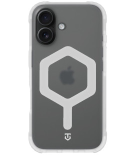 Skaidrus / baltas dėklas Apple iPhone 16 telefonui "Tactical MagForce Hexagon Cover"
