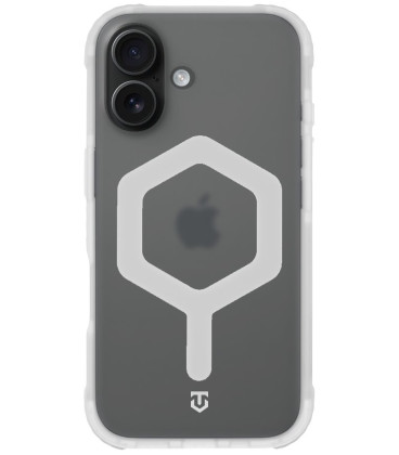 Skaidrus / baltas dėklas Apple iPhone 16 telefonui "Tactical MagForce Hexagon Cover"