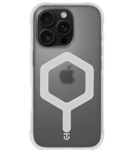 Skaidrus / baltas dėklas Apple iPhone 16 Pro telefonui "Tactical MagForce Hexagon Cover"