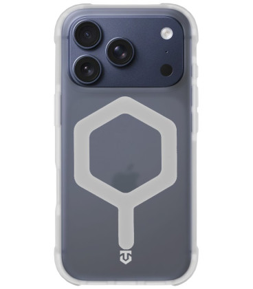 Skaidrus / baltas dėklas Apple iPhone 17 Pro telefonui "Tactical MagForce Hexagon Cover"