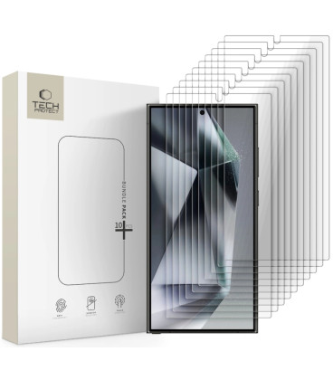 Apsauginiai grūdinti stiklai Samsung Galaxy S24 Ultra telefonui "Tech-Protect Bundle 10-Pack"