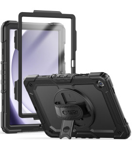 Juodas dėklas Samsung Galaxy Tab A9 8.7 X110 / X115 planšetei "Tech-Protect Solid360"