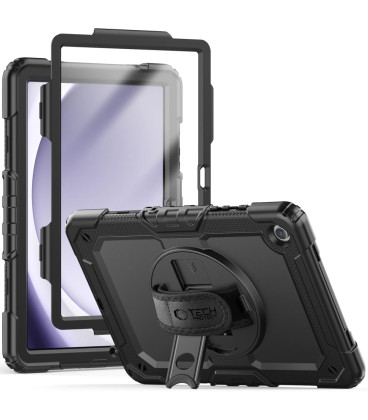 Juodas dėklas Samsung Galaxy Tab A9 8.7 X110 / X115 planšetei "Tech-Protect Solid360"