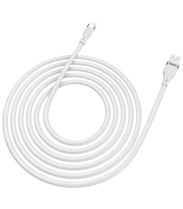Baltas silikoninis USB-A - Lightning 120cm laidas "Hoco U72"
