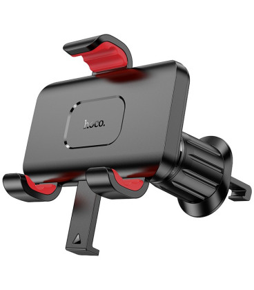 Juodas automobilinis telefono laikiklis į groteles "Hoco H21"