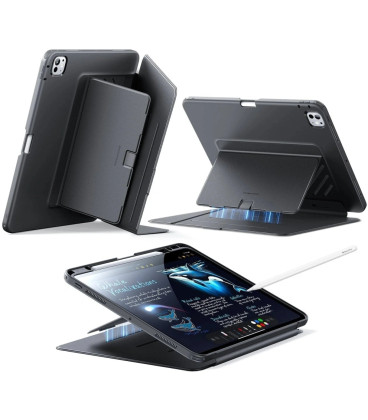 Juodas atverčiamas dėklas Apple iPad Pro 11” 5 / 6 / 2024-2025 planšetei "ESR Flip Hybrid"