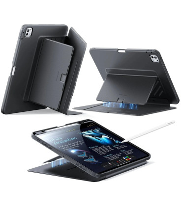 Juodas atverčiamas dėklas Apple iPad Pro 13” 7 / 8 / 2024-2025 planšetei "ESR Flip Hybrid"