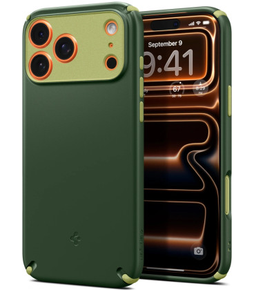 Žalias dėklas Apple iPhone 17 Pro Max telefonui "Spigen Nano Pop Hybrid MAG Magsafe"