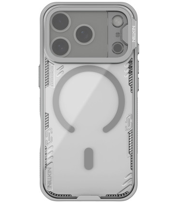 Pilkas dėklas Apple iPhone 17 Pro telefonui "Nillkin Iceblade Prop Magnetic Cover"