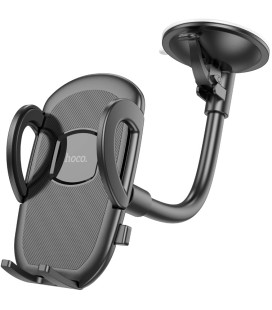 Juodas automobilinis telefono laikiklis ant stiklo "Hoco H10"