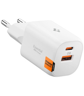 Baltas 35W 1xUSB-A + 1xUSB-C pakrovėjas "Spigen EE352EU Essential 2-Port"