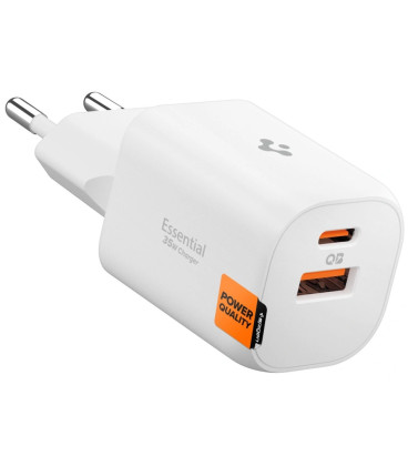 Baltas 35W 1xUSB-A + 1xUSB-C pakrovėjas "Spigen EE352EU Essential 2-Port"