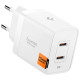 Baltas 47W 2xUSB-C pakrovėjas "Spigen EE472EU Essential 2-Port"