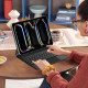 Juodas atverčiamas dėklas + Klaviatūra Apple iPad Pro 11" 5 / 6 2024-2025 planšetei "Tech-Protect Smartcase Magnetic"
