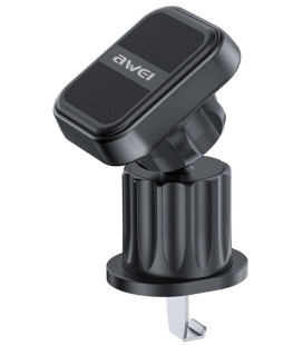 Juodas magnetinis automobilinis laikiklis į groteles "Awei X52 Magnetic"