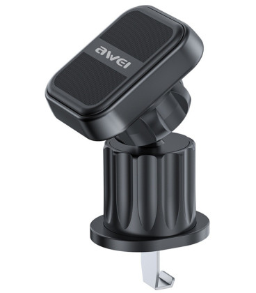 Juodas magnetinis automobilinis laikiklis į groteles "Awei X52 Magnetic"