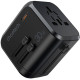 Juodas universalus kelioninis adapteris 30W 3x USB-A, 1x USB-C "Choetech PD5008"