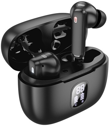 Juodos belaidės ausinės "Borofone FQ7 ANC+ENC"