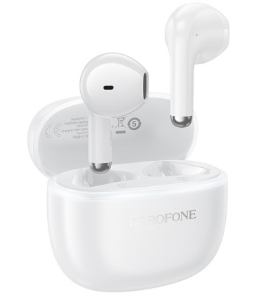 Baltos belaidės ausinės "Borofone FQ11"