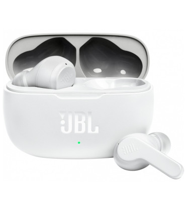 Baltos belaidės ausinės "JBL Wave 200 TWS"