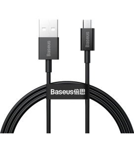 Juodas USB-A - MicroUSB 2A 100cm laidas "Baseus Superior"