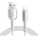Pilkas USB-A - Lightning 3A 120cm laidas "Joyroom S-A51"