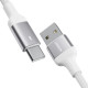 Pilkas USB-A - USB-C 3A 120cm laidas "Joyroom S-UC027A10"