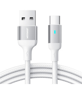 Pilkas USB-A - USB-C 3A 120cm laidas "Joyroom S-UC027A10"