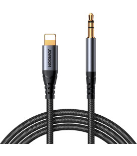 Juodas Lightning - 3.5mm 120cm audio laidas "Joyroom SY-A06"