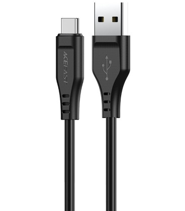Juodas USB-A - USB-C 3A 120cm laidas "Acefast C3-04"