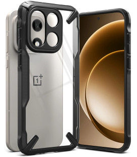 Juodas / skaidrus dėklas Oneplus 15 telefonui "Ringke Fusion X"