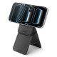 Juodas kortelių dėklas - stovas "Spigen S314-3 Slim Fold Tripod Magsafe Holder"