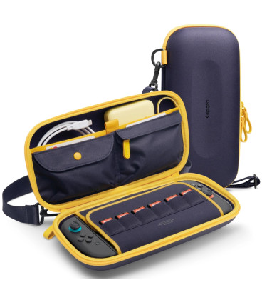 Mėlynas / geltonas dėklas Nintendo Switch 2 žaidimų kompiuteriui "Spigen Nano Pop Pouch"
