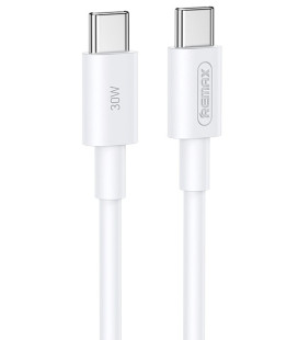 Baltas USB-C - USB-C 30W 100cm laidas "Remax RC-C021"