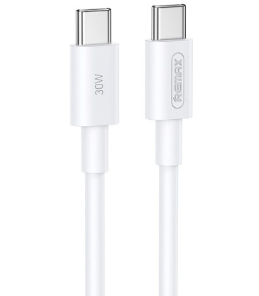 Baltas USB-C - USB-C 30W 200cm laidas "Remax RC-C021"